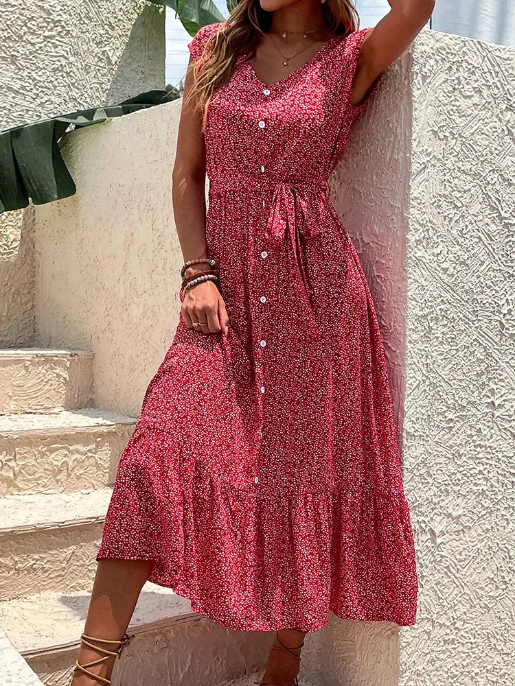 Svart Maxiklänning Dam i Flödande Design – Andningsbart Material för Eleganta Tillfällen 3