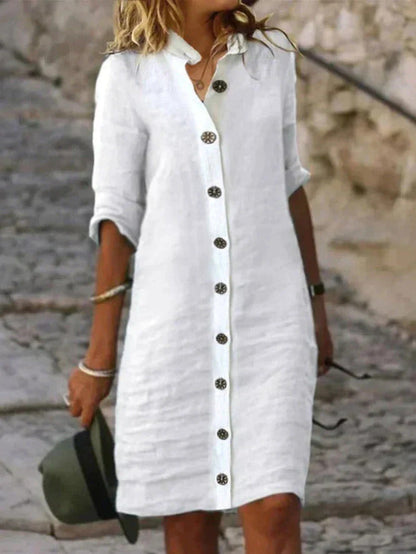 Fina Damklänningar i Lätt Bomull - Luftig Design för Sommar och Fest, Normal Passform, Finns i Flera Storlekar 2