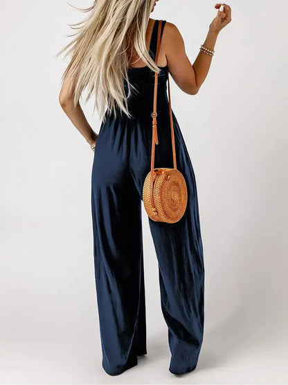 Dam Jumpsuit Ärmlös Vid Ben Polyester 3