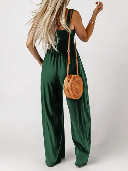 Dam Jumpsuit Ärmlös Vid Ben Polyester 5