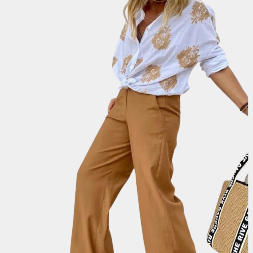Kvinnor Broderad Blus Boho Chic Bomull-2