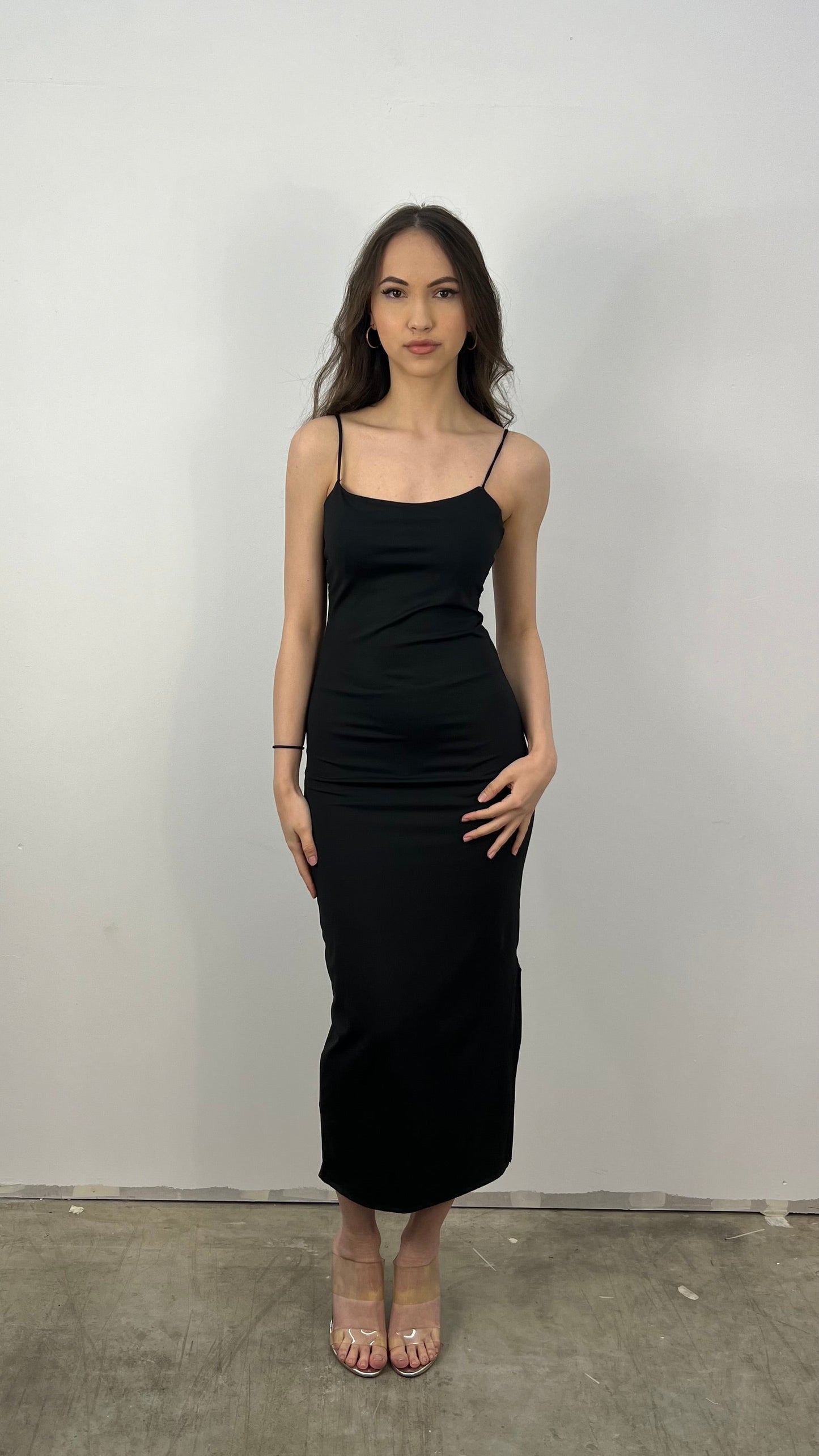 Kvinnors Lång Klänning Elegant Polyester Smal Passform-4