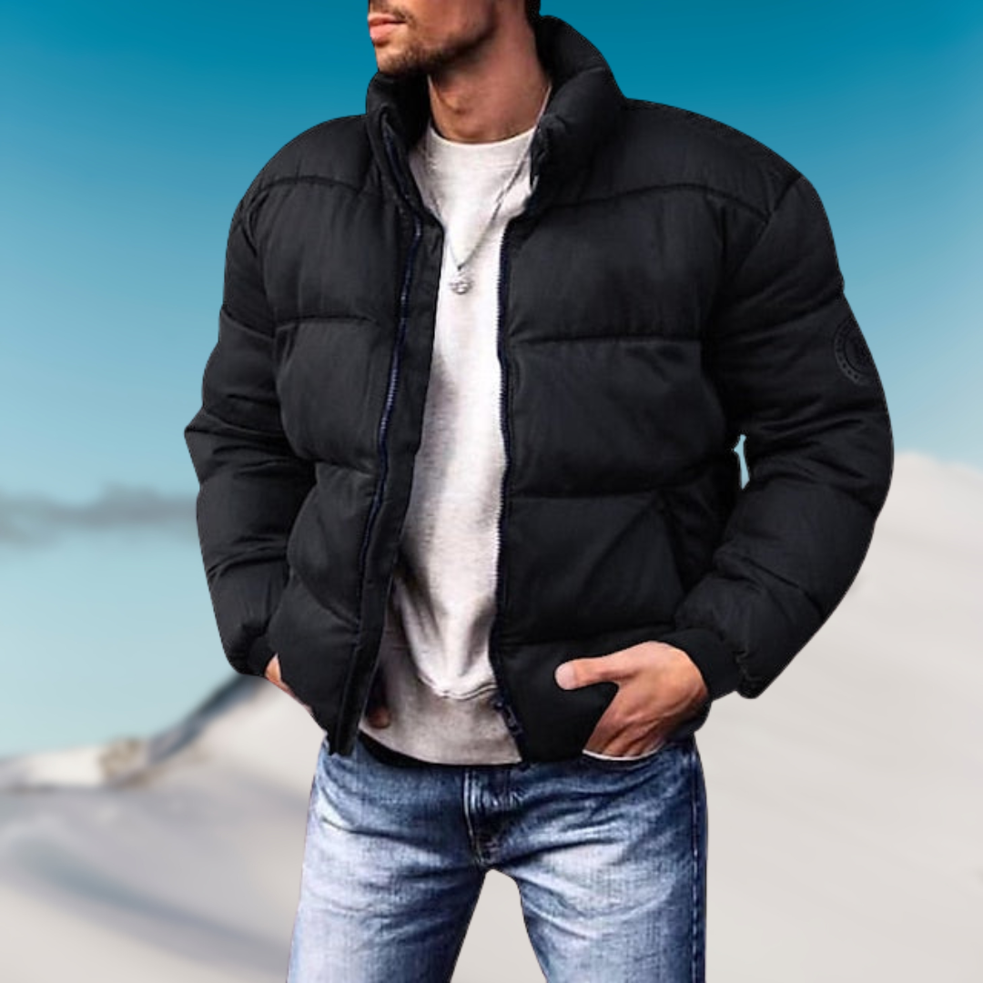 Herrjacka Buffertjacka Klassisk Stil Polyester för Vinter och Höst 2