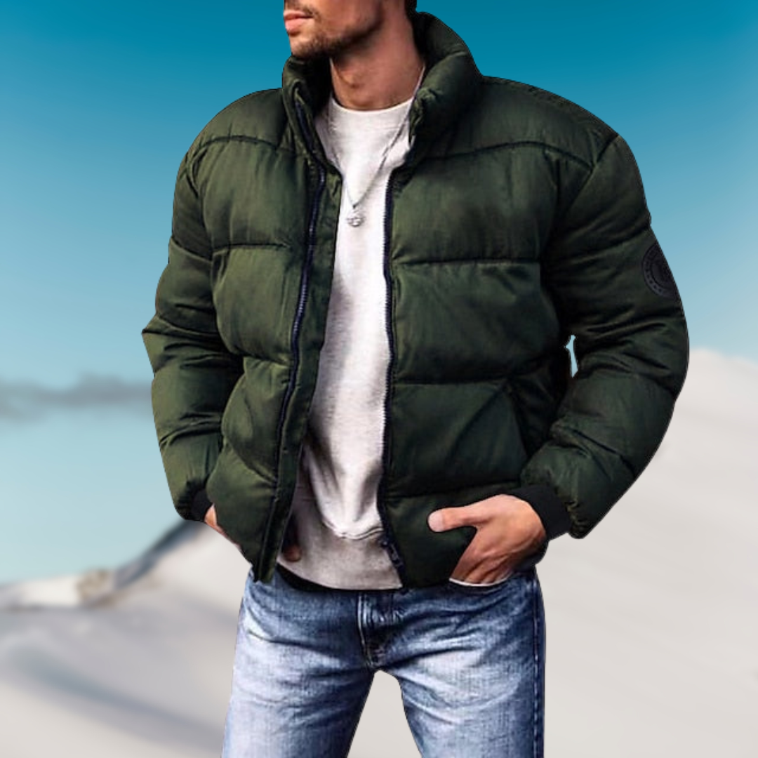 Herrjacka Buffertjacka Klassisk Stil Polyester för Vinter och Höst 3