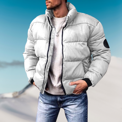 Herrjacka Buffertjacka Klassisk Stil Polyester för Vinter och Höst 4