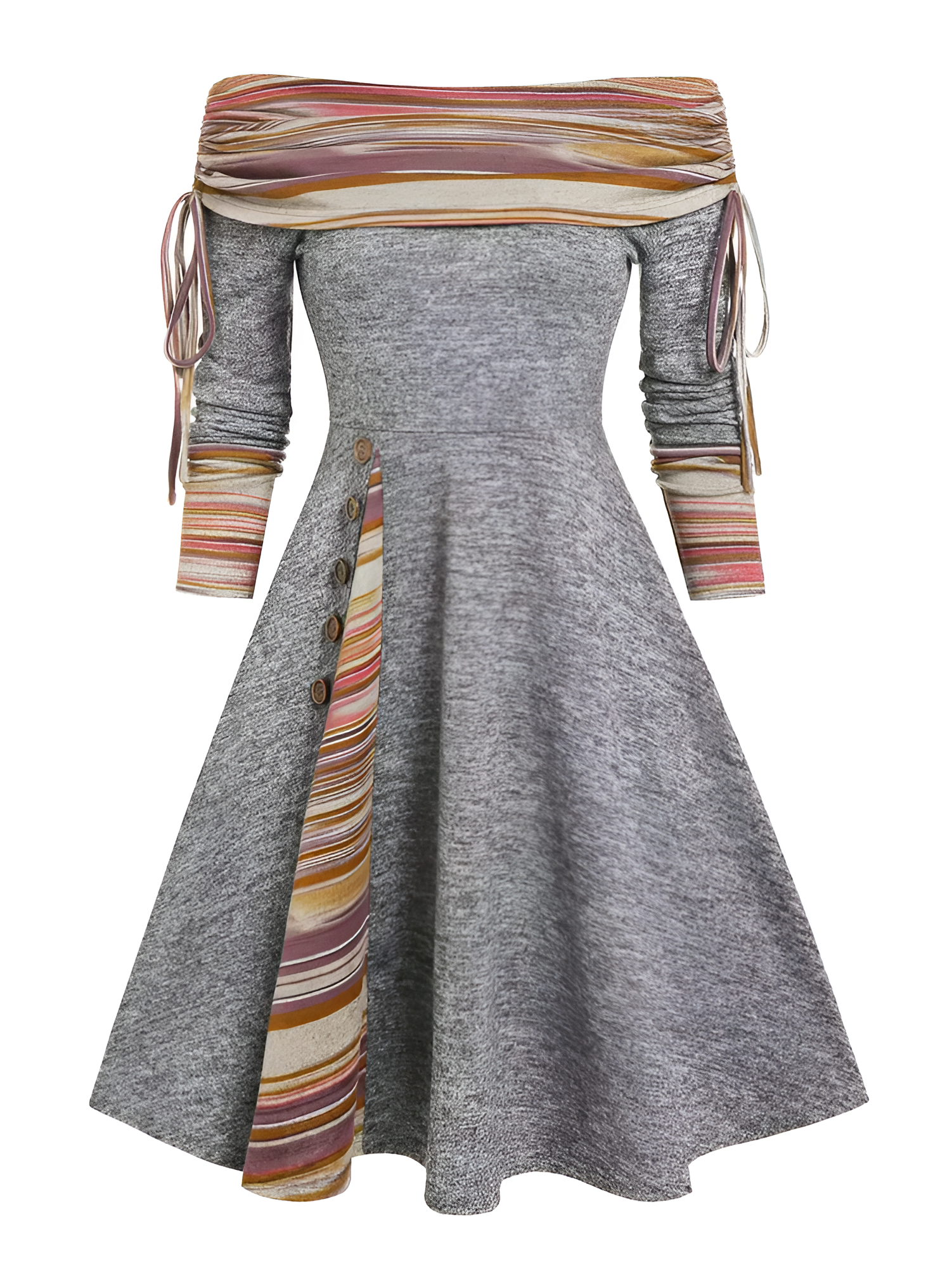 Variant image for Dam Klänning Utan Axel Lätt Material Chic Elegant-37