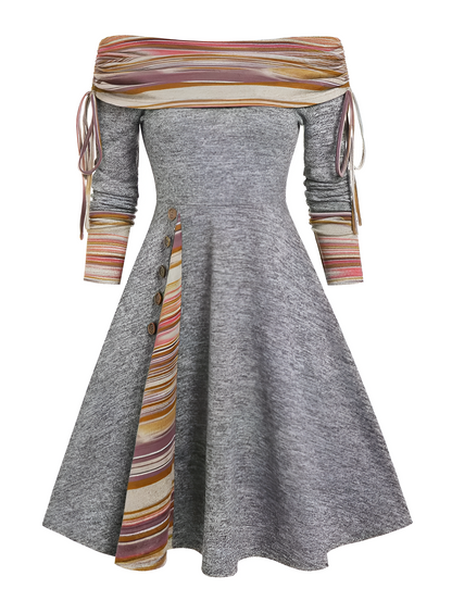 Variant image for Dam Klänning Utan Axel Lätt Material Chic Elegant-37