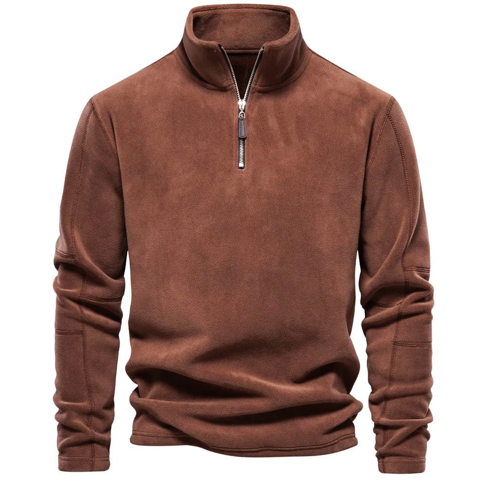 Herr Fleecejacka Velour Design Tjock Polyester 1
