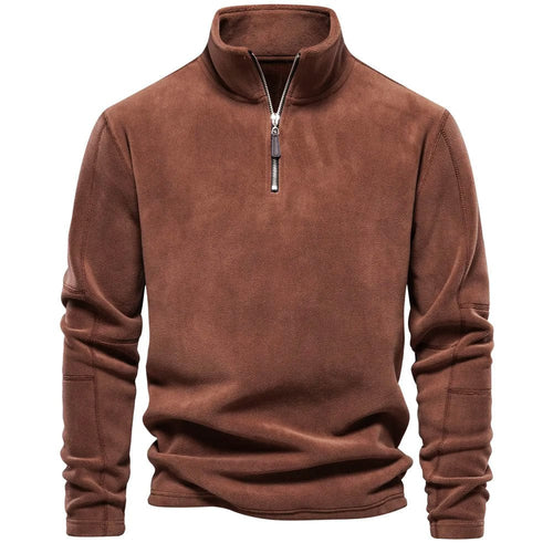 Herr Fleecejacka Velour Design Tjock Polyester 1
