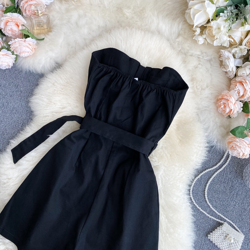 Dam Overall Ärmlös Casual Polyester med Fickor-5