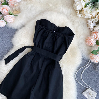 Dam Overall Ärmlös Casual Polyester med Fickor-5