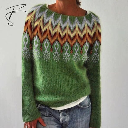 Stickad Dam Tröja Ubåthalsring Mjuk Akryl-3