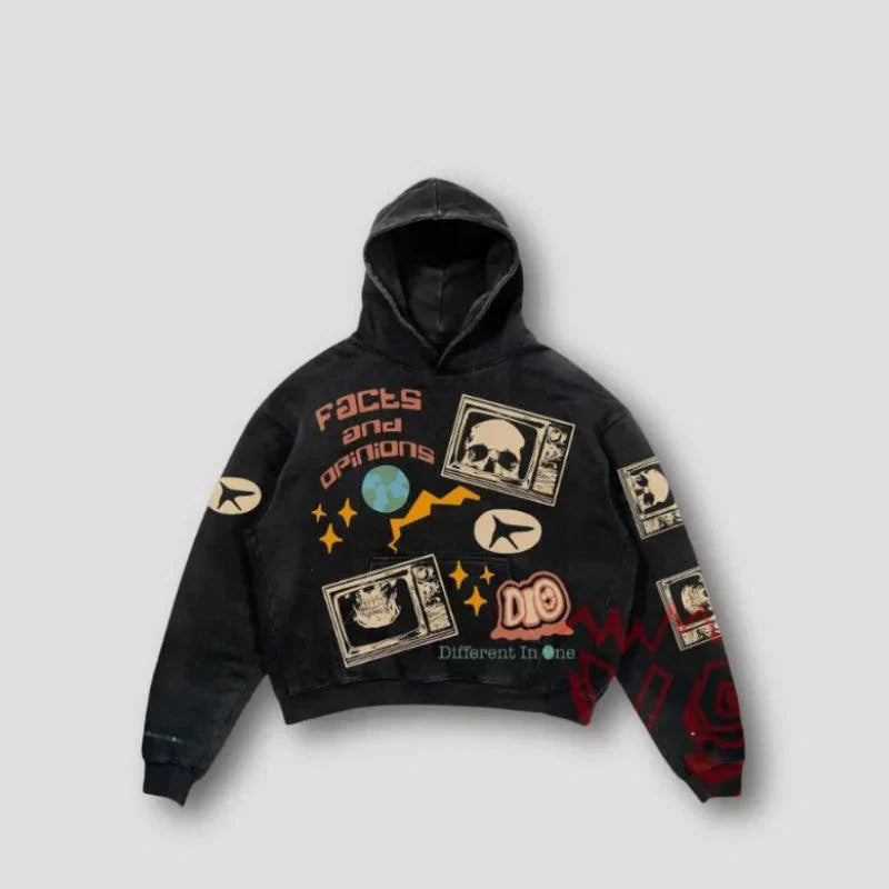 Variant image for Unisex Hoodie Grafisk Design 100% Bomull Streetwear-6