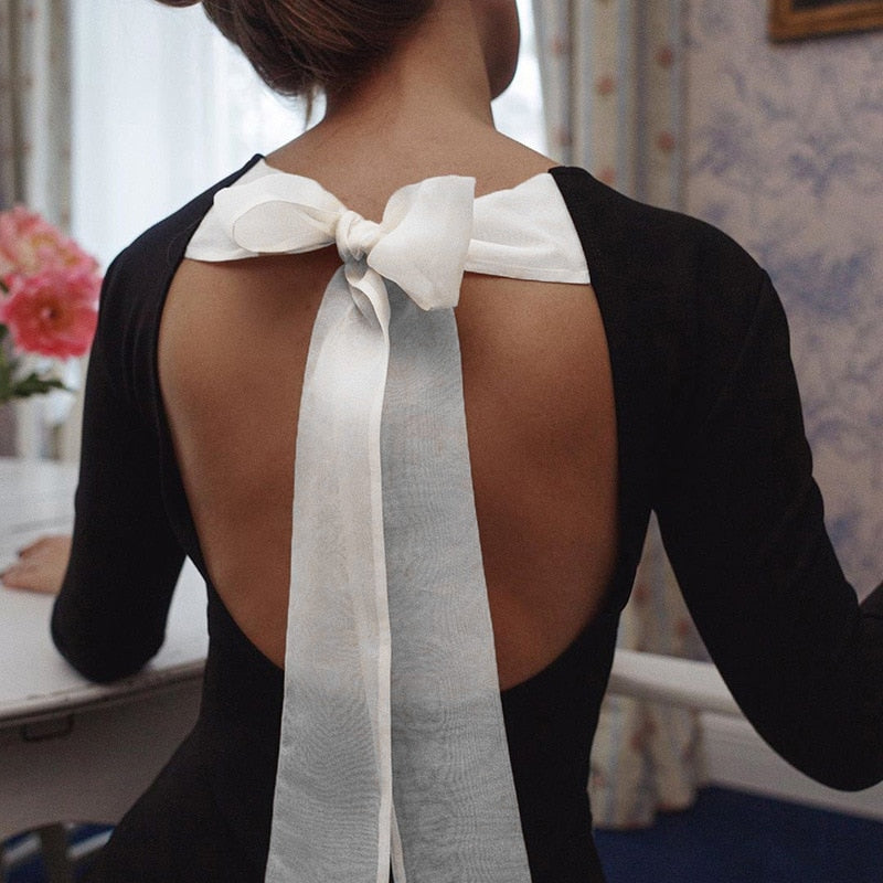 Kvinnors Midi Klänning Smal Passform Bomullspolyester-2