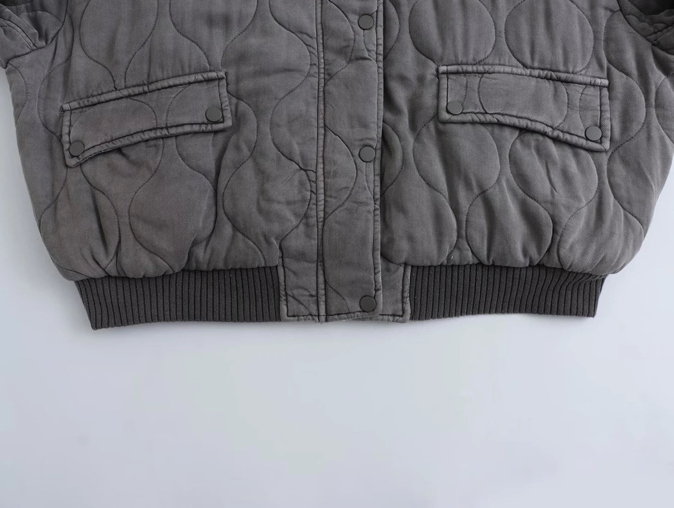 Kvinnor Bomberjacka Löst Sittande Polyester Modern Design 6