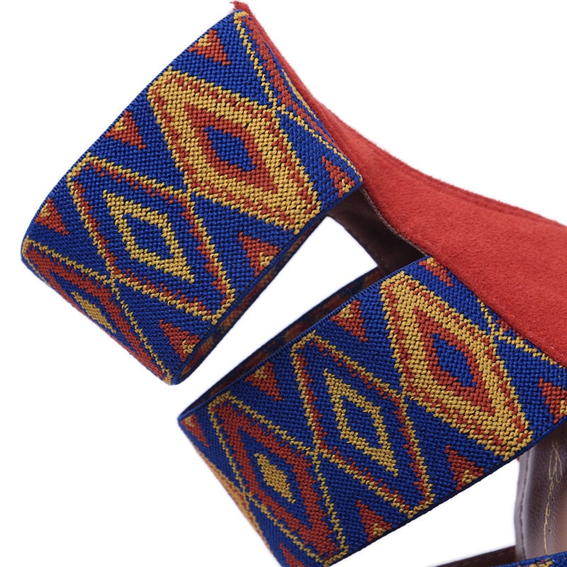 Dam Sandaler Geometrisk Design PU med Hög Klack och Blixtlås-5