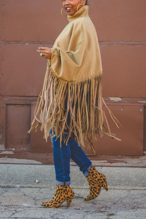 Dam Kappa Klassisk Stil Polyester Beige-2