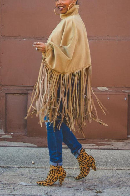 Dam Kappa Klassisk Stil Polyester Beige-2