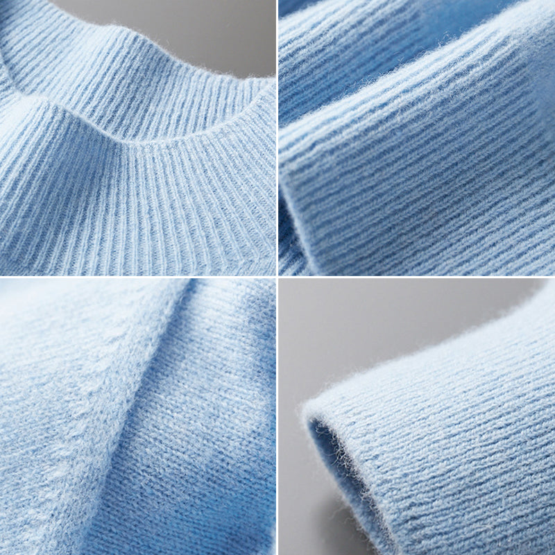 Herr Tröja Ullmix Minimalistisk Design Normal Passform-3