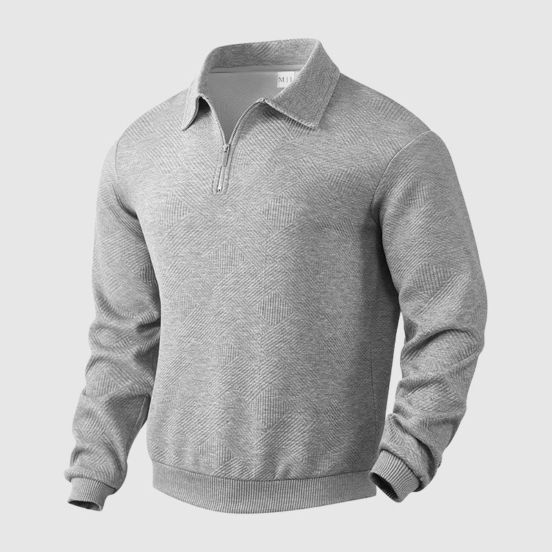 Herrpullover Slim-Fit Polo Design Bomull Polyester-5