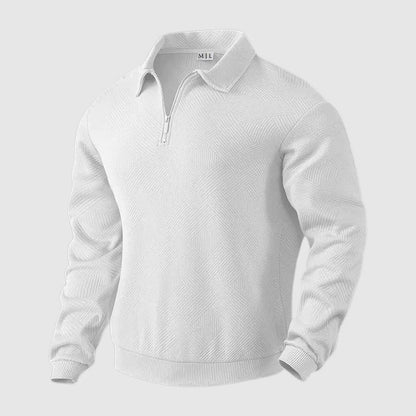 Variant image for Herrpullover Slim-Fit Polo Design Bomull Polyester-10