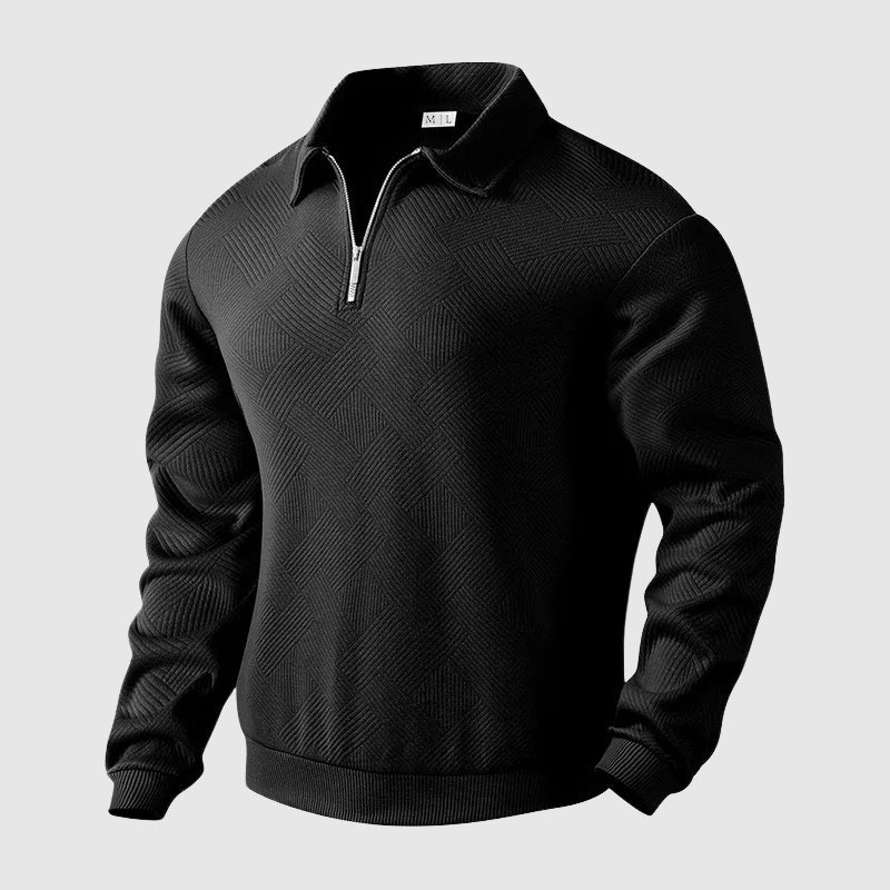 Variant image for Herrpullover Slim-Fit Polo Design Bomull Polyester-1