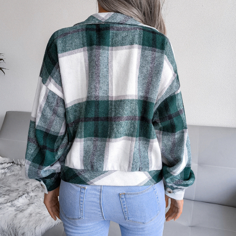 Damjacka Rutig Polyester för Höst och Vinter 4