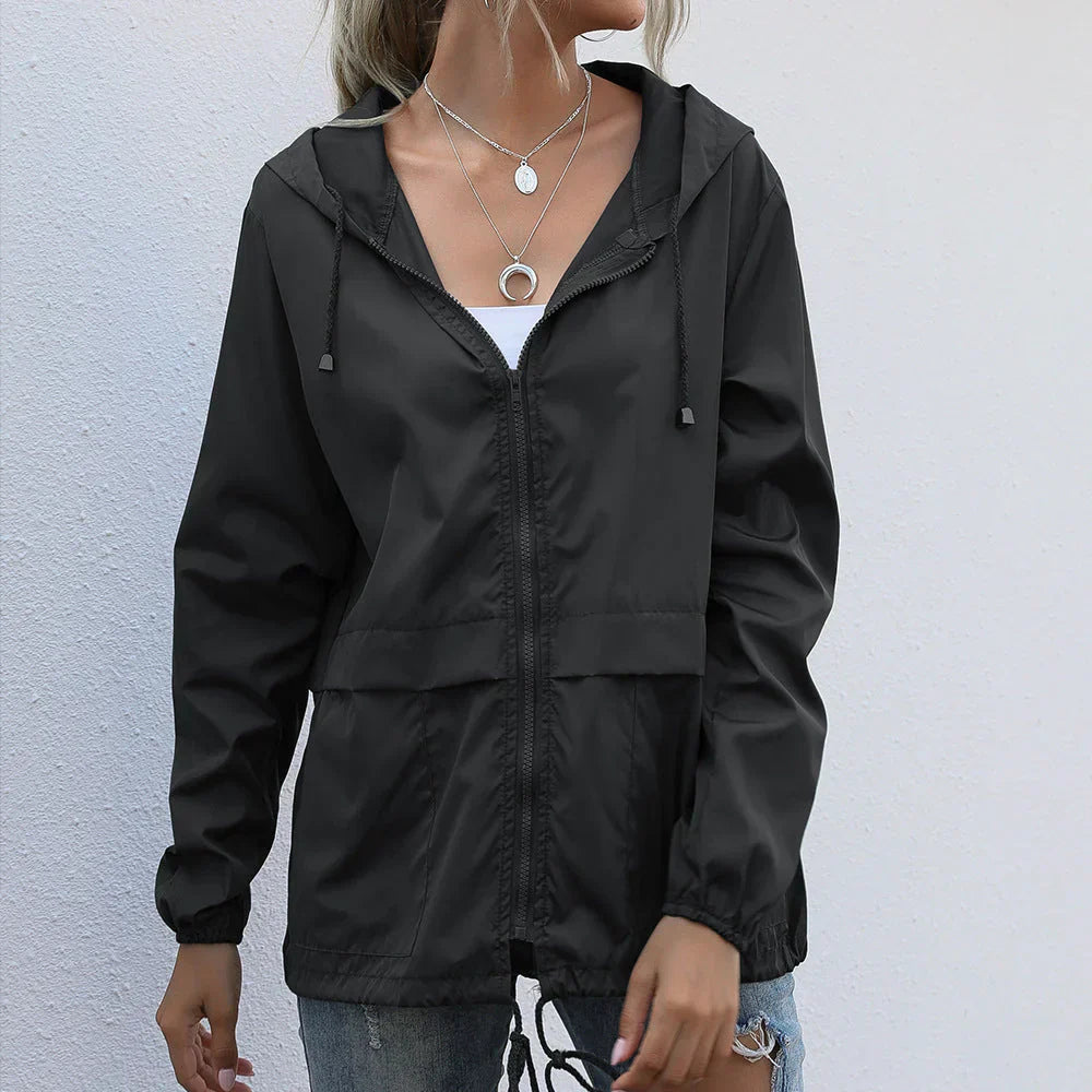 Herrjacka Casual med Huvkrage Polyester-1