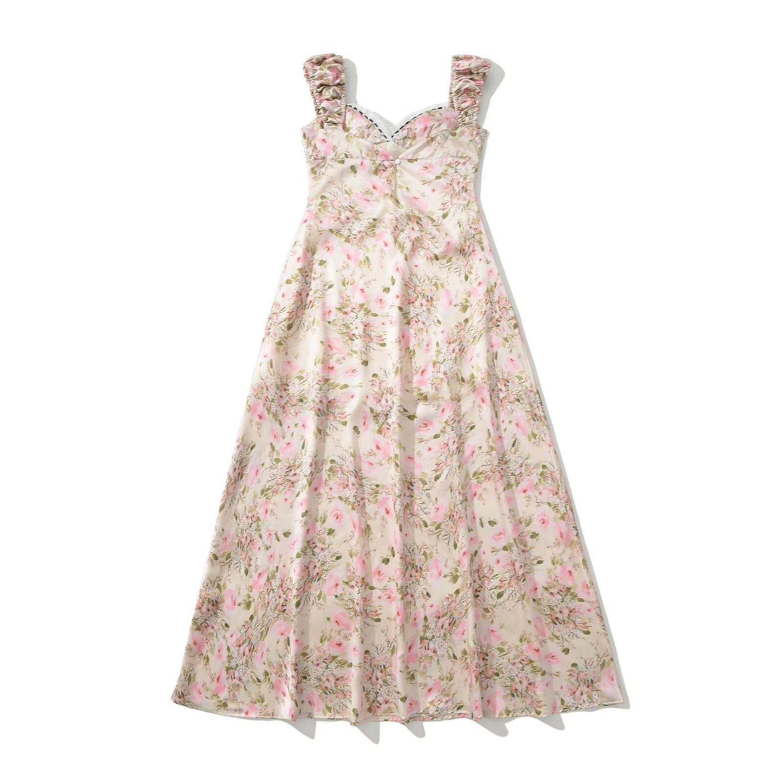 Fina Dam Klänningar Blommig Ärmlös Street Style Polyester 1