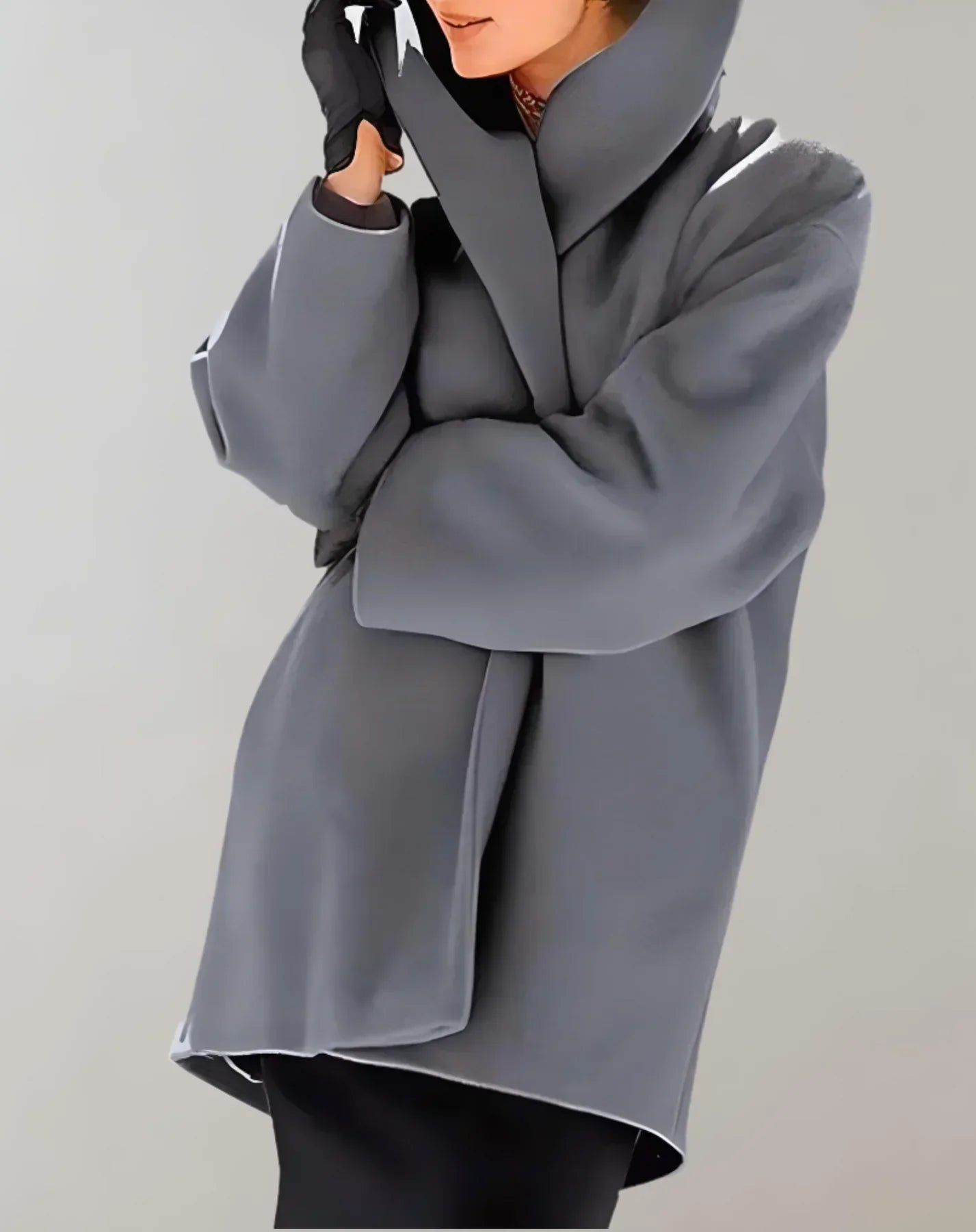 Damjacka En-Knapp Stilren Design Högkvalitativt Tyg-2