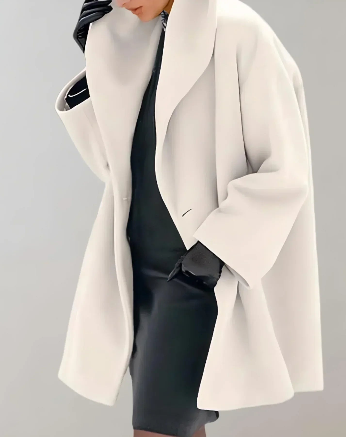 Damjacka En-Knapp Stilren Design Högkvalitativt Tyg-6