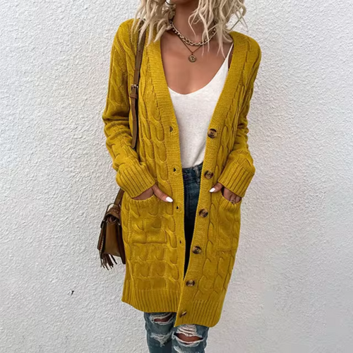 Dam Gilet Enfärgad Avslappnad Mjuk Tyg 1