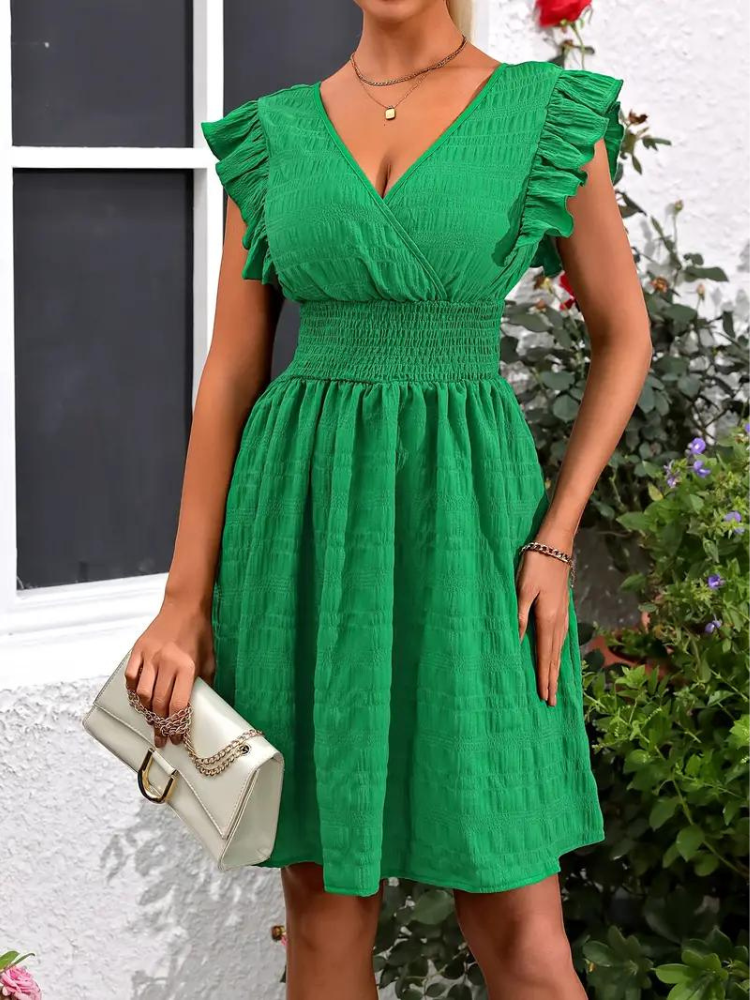 Dam Miniklänning Ruffle Polyester-4