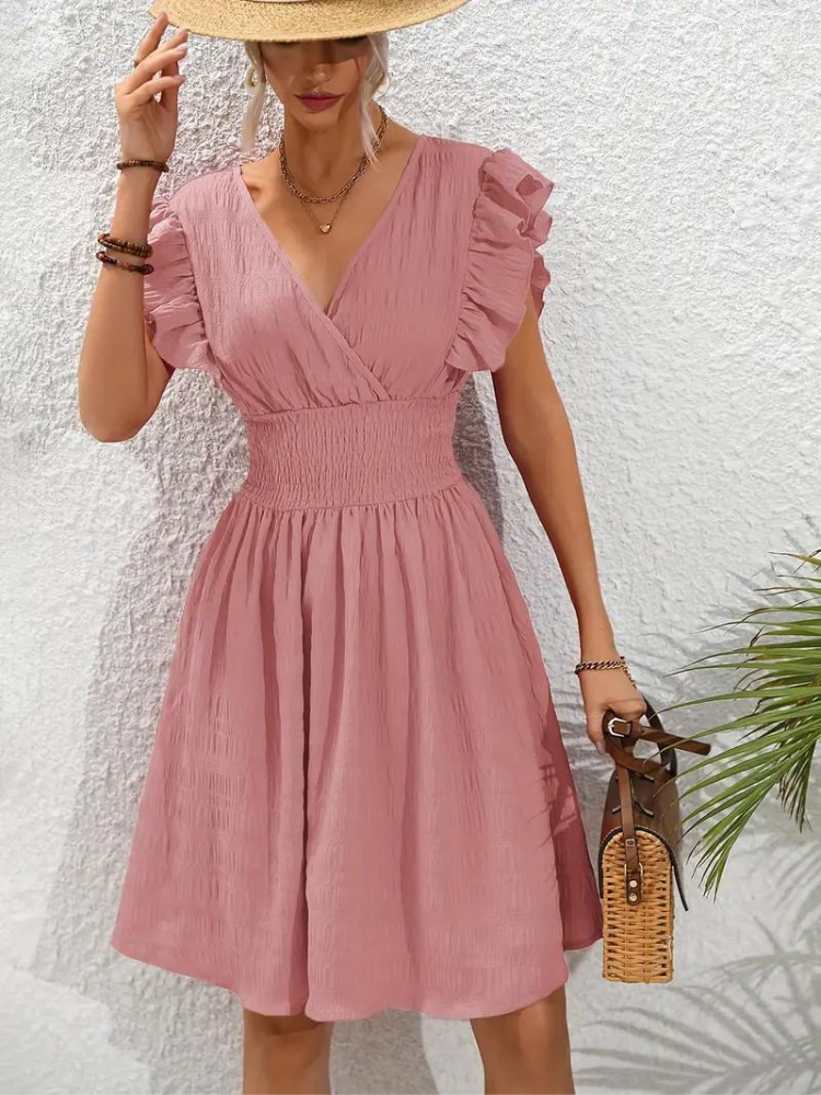 Dam Miniklänning Ruffle Polyester-6