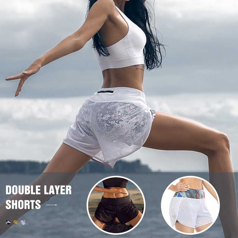 Damer Shorts Sportig Löst Polyester-2