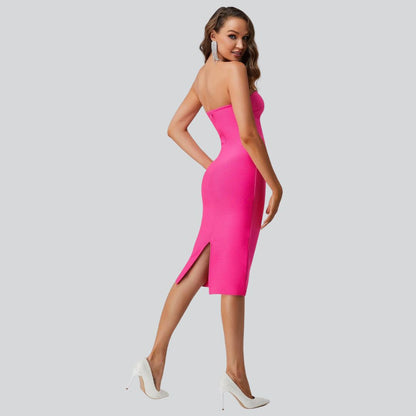 Fina Dam Klänningar Cutout Bandage Polyester Elastan-4