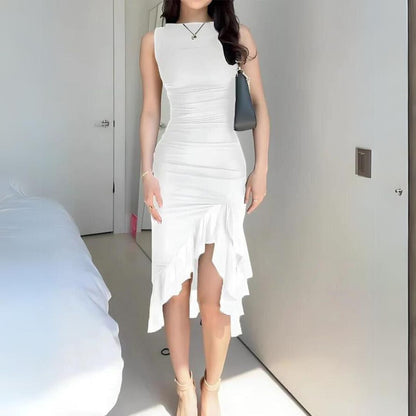 Variant image for Fina Dam Klänningar Bodycon med Ruffles i Stretchmaterial-26