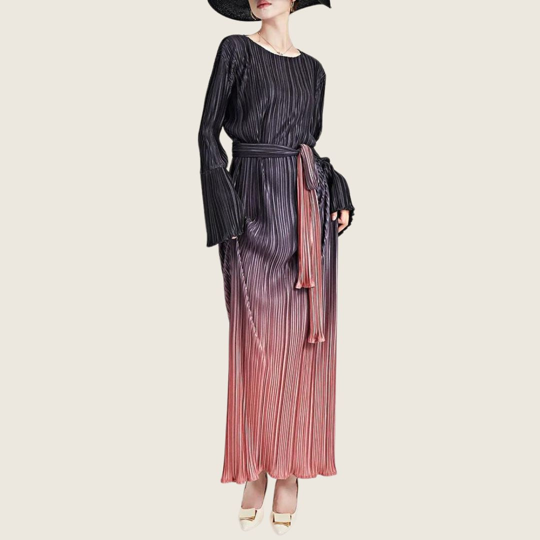 Variant image for Kvinnors Veckad Klänning Rakt 100% Polyester-4