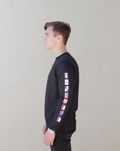 Herren T-shirt Flagga Design Bomull-2