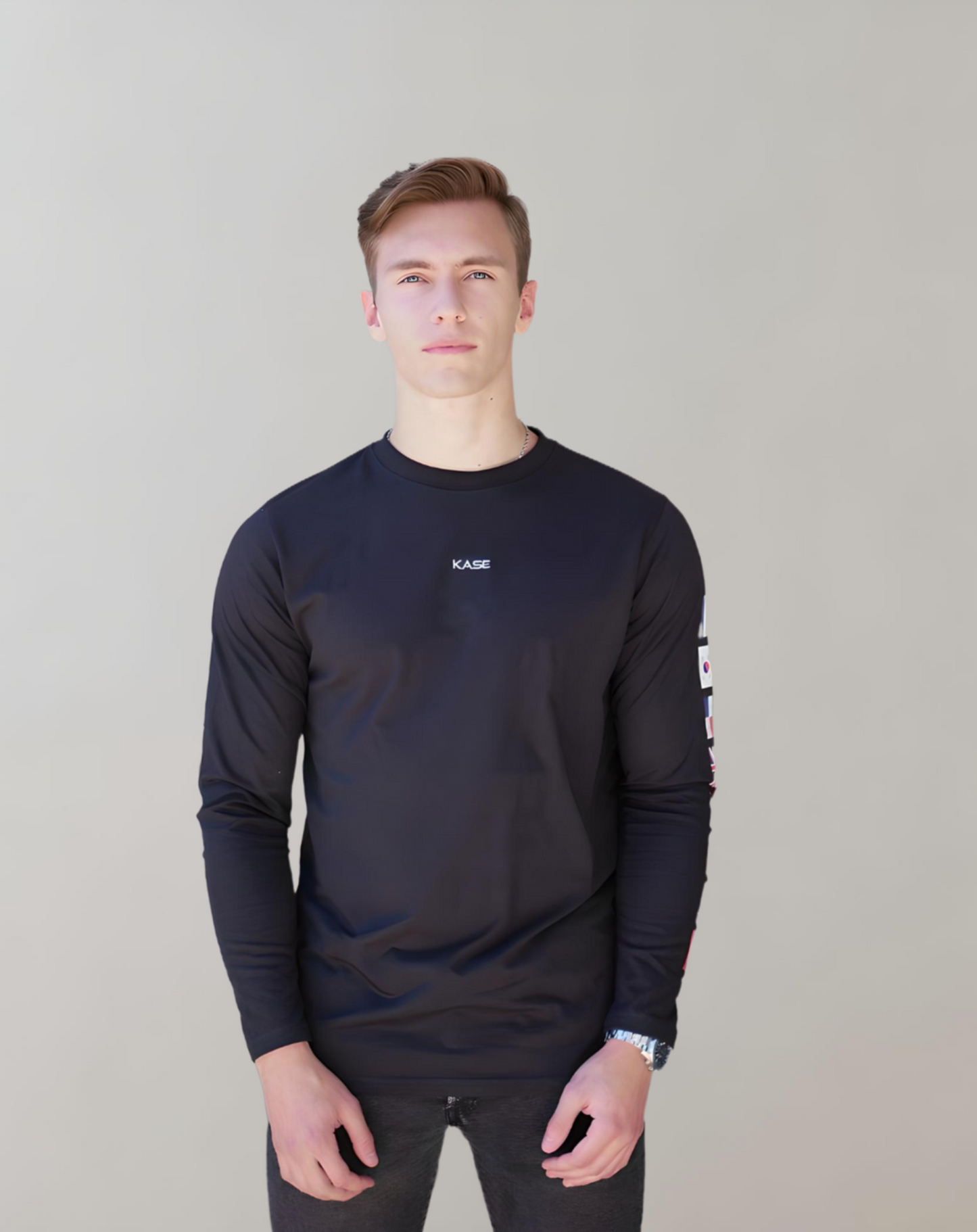 Herren T-shirt Flagga Design Bomull-1