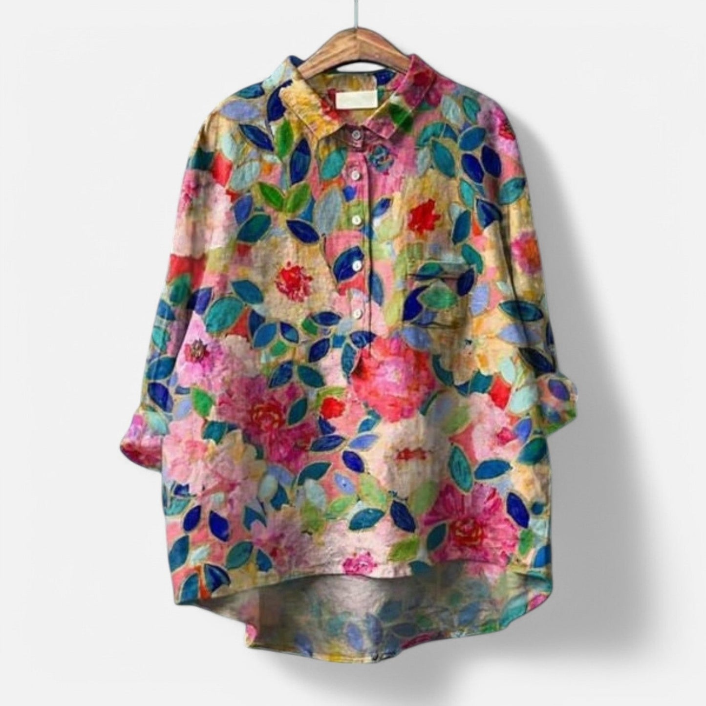 Variant image for Dam Blus Blommönster Elegant Polyester-8