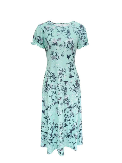 Variant image for Dam Långklänning Cirkulär Halsringning Dacron Spandex för Fest och Avslappnad Stil-11