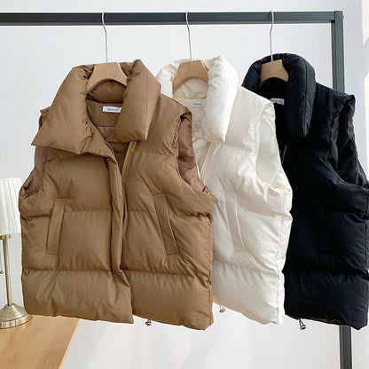 Dunväst Dam Trendig Rak Passform Bomull Polyester-1