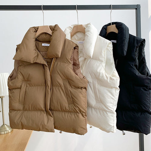 Dunväst Dam Trendig Rak Passform Bomull Polyester-1