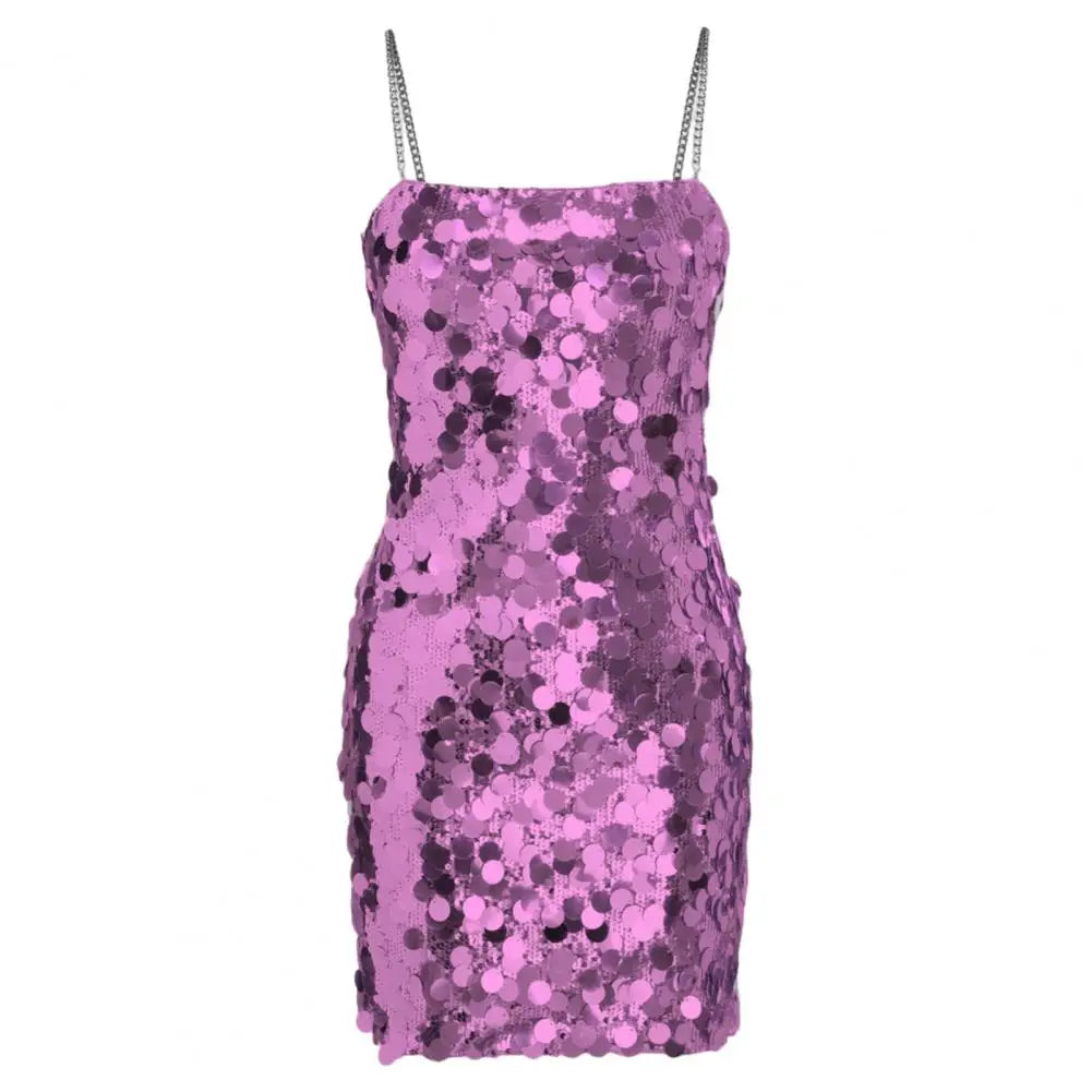 Variant image for Kvinnors Glittrig Miniklänning i Paljetter för Festliga Tillfällen-11