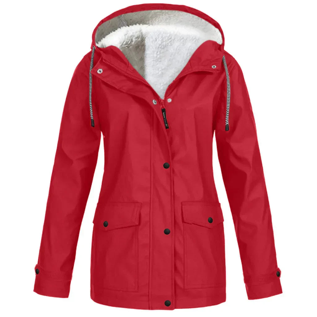 Variant image for Herren Utomhusjacka Fleecefodrad med Huva Vattentålig Polyester-47