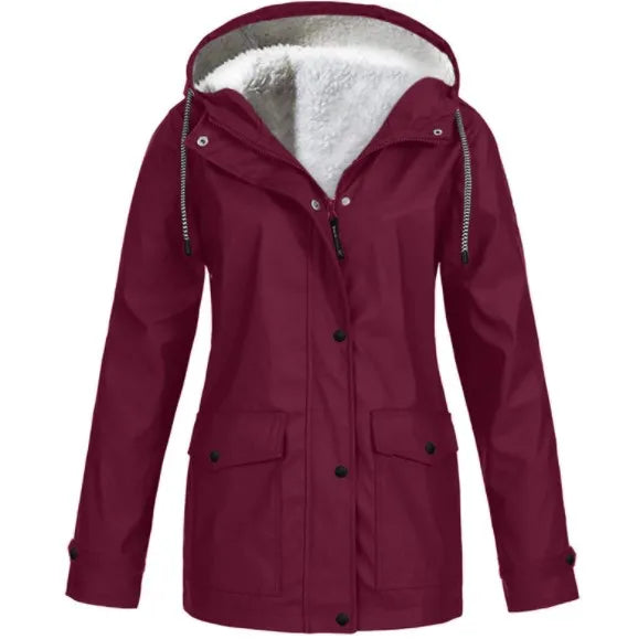 Variant image for Herren Utomhusjacka Fleecefodrad med Huva Vattentålig Polyester-60