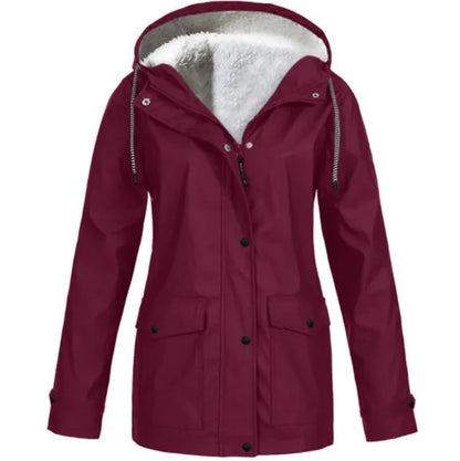 Variant image for Herren Utomhusjacka Fleecefodrad med Huva Vattentålig Polyester-60