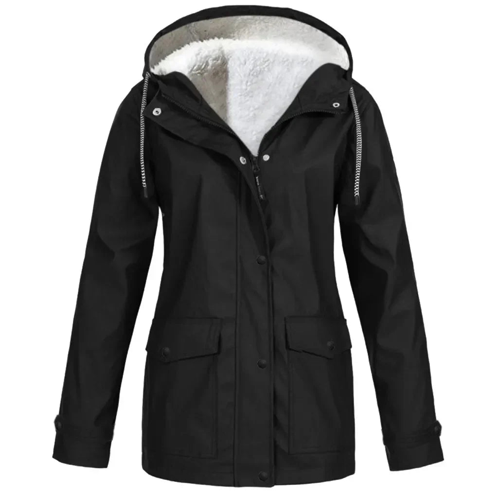 Variant image for Herren Utomhusjacka Fleecefodrad med Huva Vattentålig Polyester-5