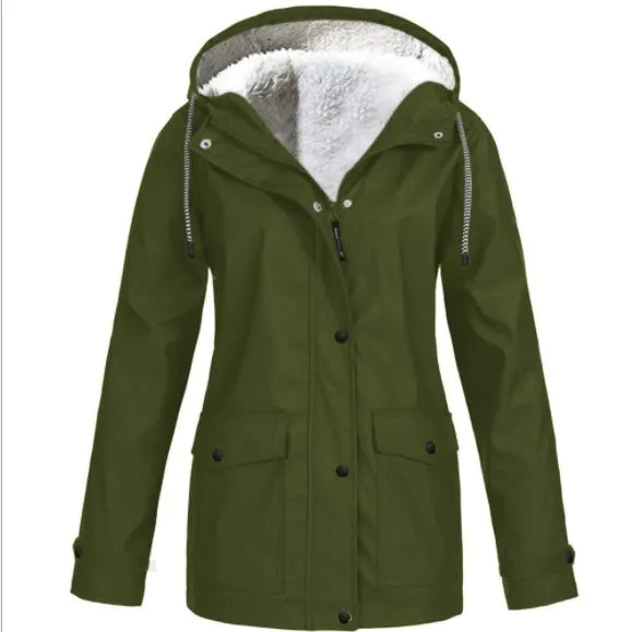 Variant image for Herren Utomhusjacka Fleecefodrad med Huva Vattentålig Polyester-25